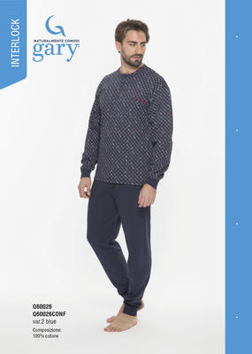 PIGIAMA UOMO M/L Q60026 Tellini S.r.l. Ingrosso Abbigliamento